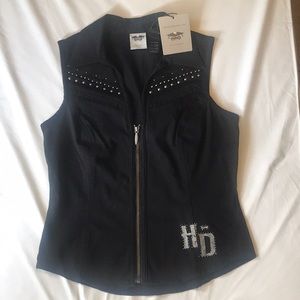 Harley Davidson Black Studded Women’s Vest